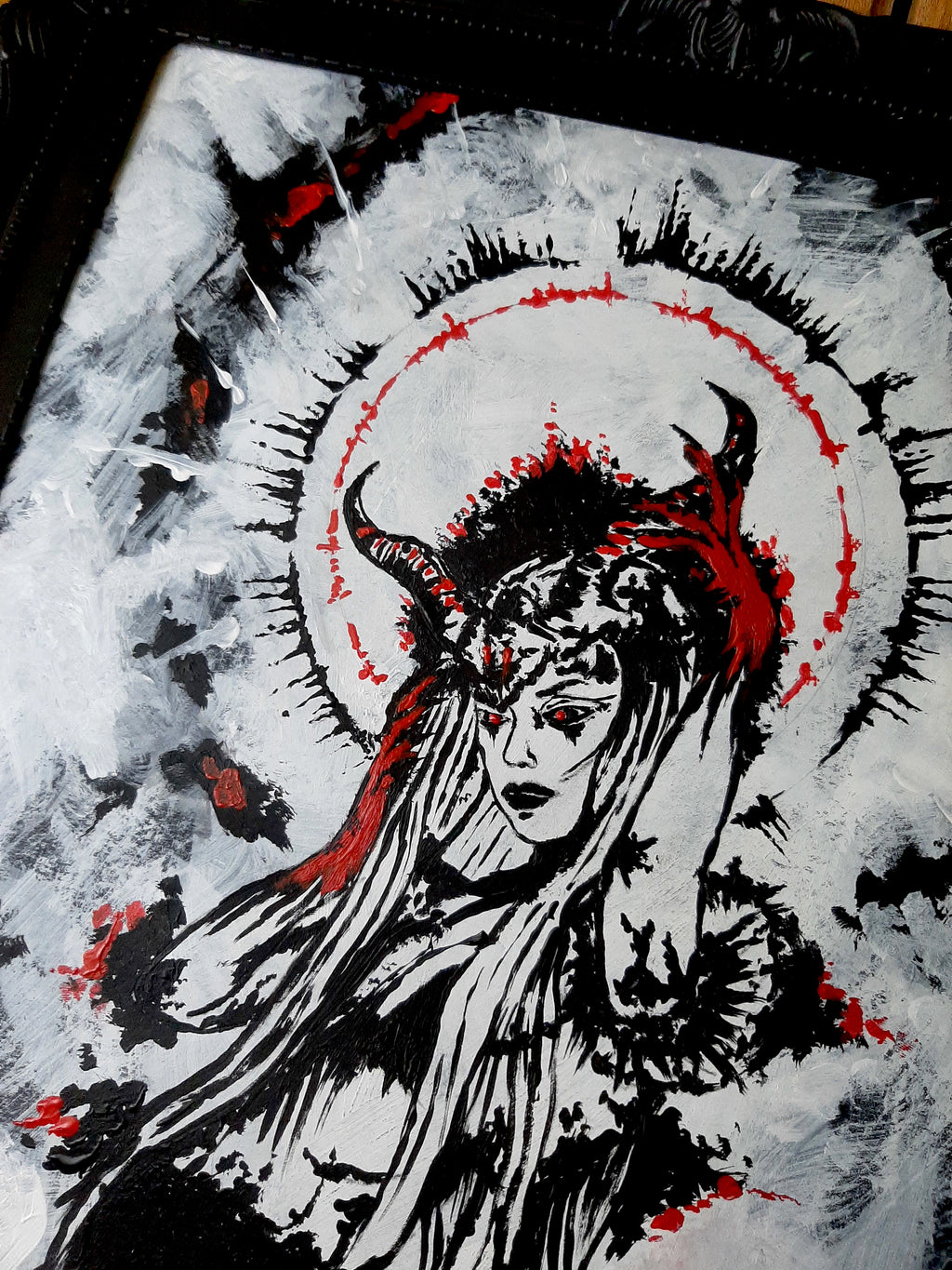 Her devilish power within. Original artwork.