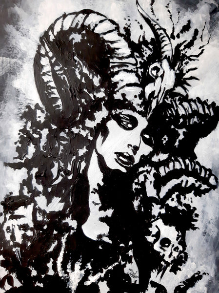 The dark witch. Original artwork.