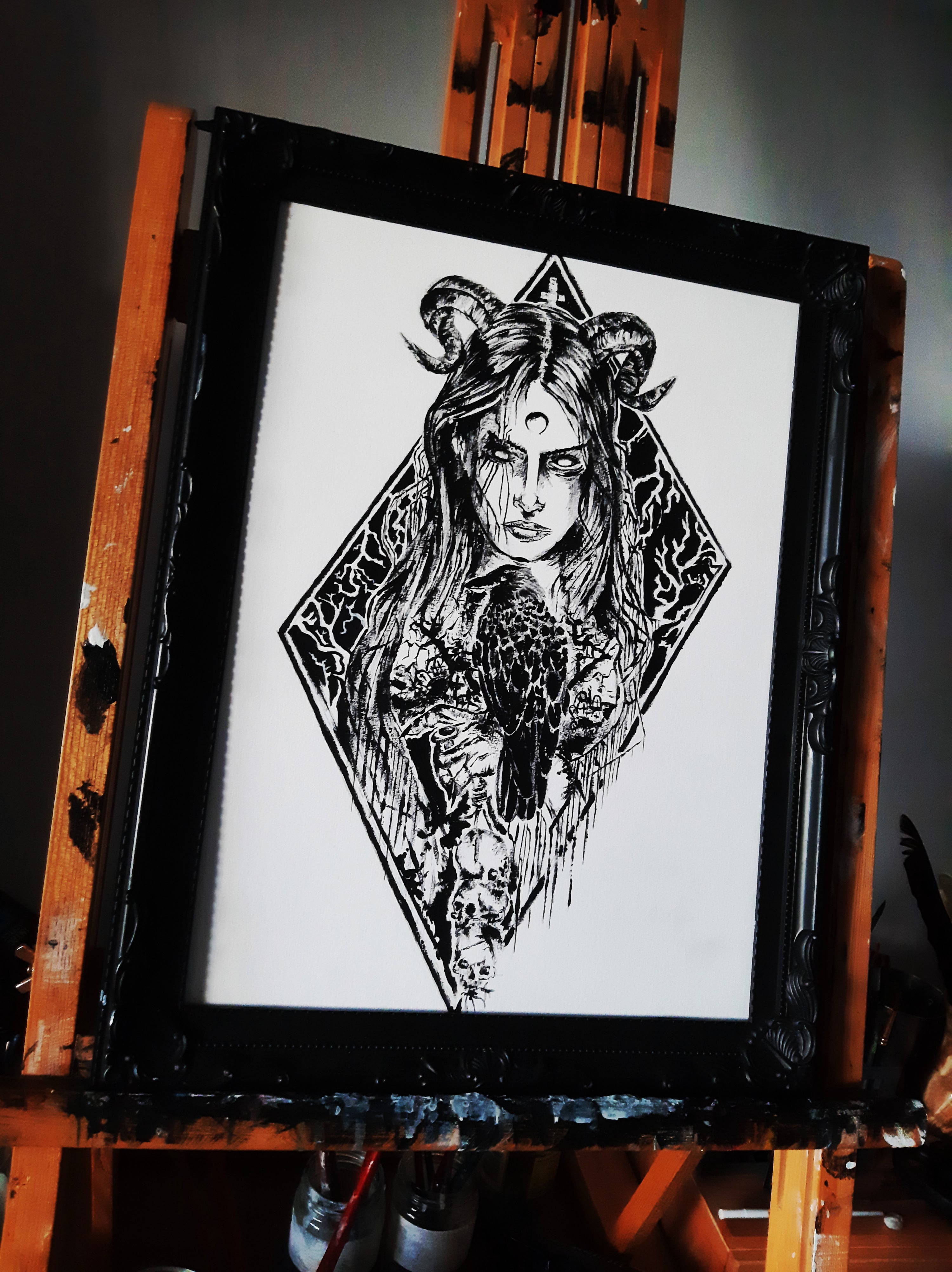 The raven witch - Poster wall art. High quality Enhanced Matte poster
