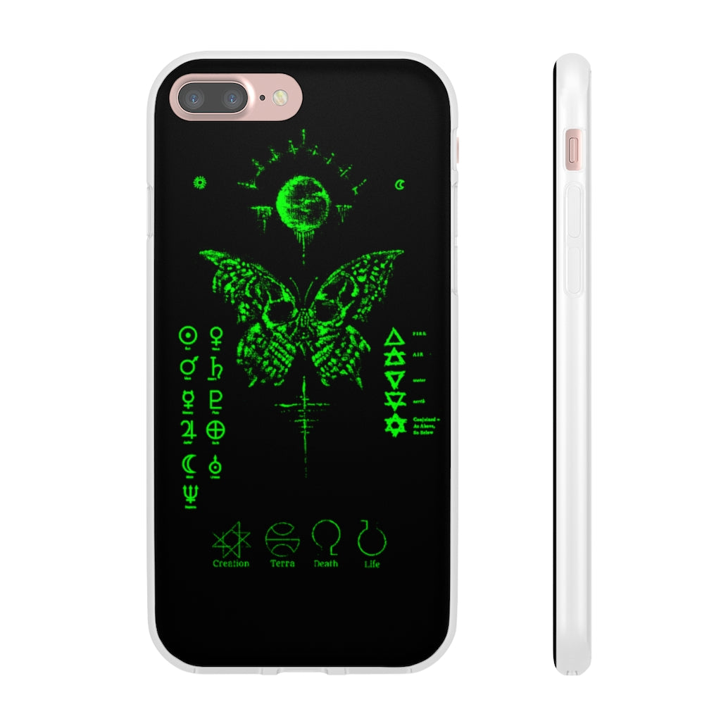 Flexi Cases - The deathly butterfly. mobile phone case, iPhone case, Samsung case, mobile accessory.