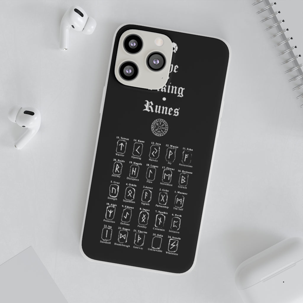 Flexi Cases - The Viking runes. White version. mobile phone case, iPhone case, Samsung case, mobile accessory. Norse. Viking. pagan
