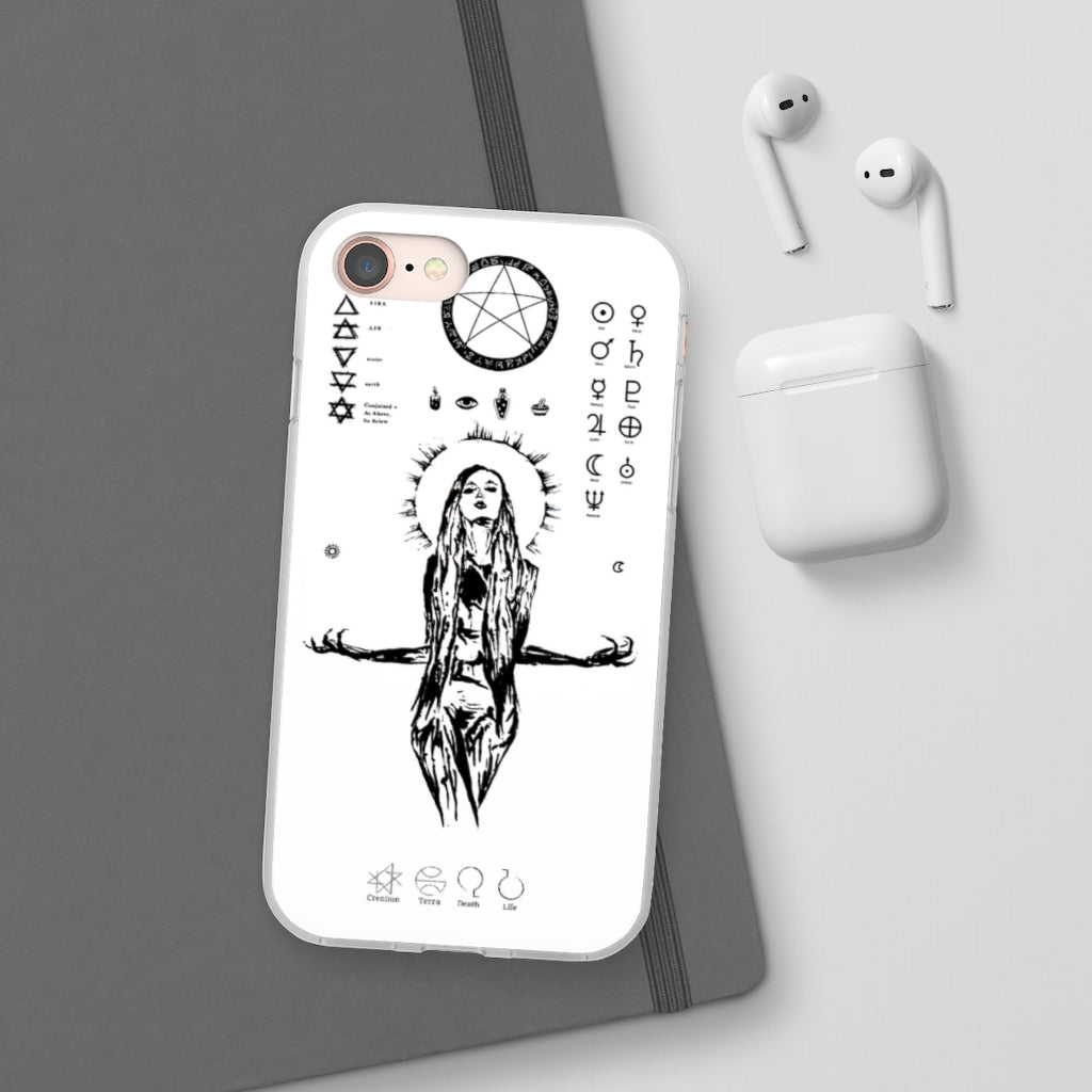 Flexi Cases - Her divine power. White version. mobile phone case, iPhone case, Samsung case, mobile accessory.