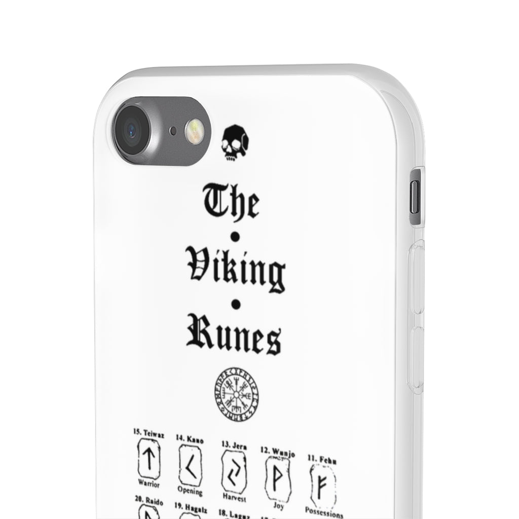 Flexi Cases - The Viking runes. White version. mobile phone case, iPhone case, Samsung case, mobile accessory. Norse. Viking. pagan