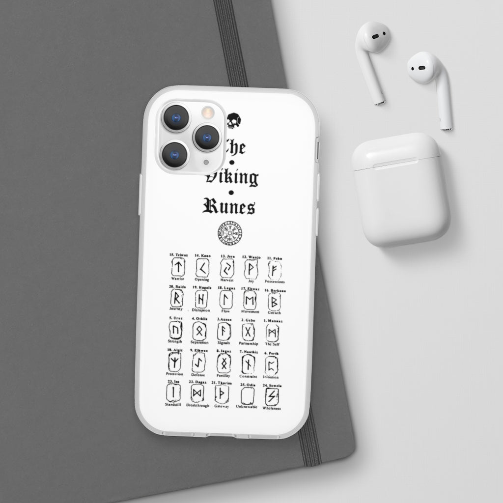 Flexi Cases - The Viking runes. White version. mobile phone case, iPhone case, Samsung case, mobile accessory. Norse. Viking. pagan