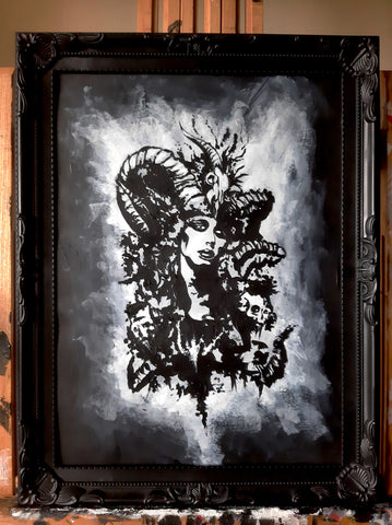 The dark witch. Original artwork.