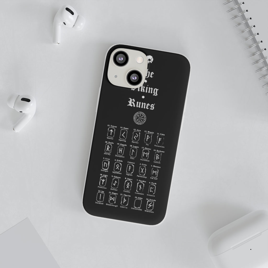 Flexi Cases - The Viking runes. White version. mobile phone case, iPhone case, Samsung case, mobile accessory. Norse. Viking. pagan