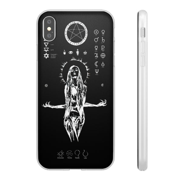 Flexi Cases - Her divine power. Black version. mobile phone case, iPhone case, Samsung case, mobile accessory.