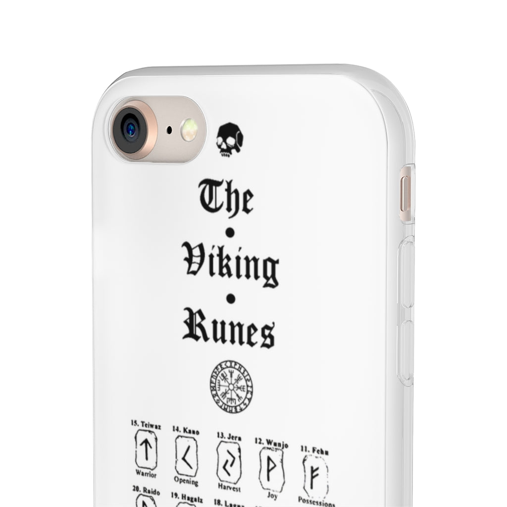 Flexi Cases - The Viking runes. White version. mobile phone case, iPhone case, Samsung case, mobile accessory. Norse. Viking. pagan