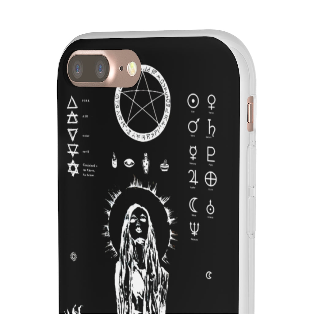 Flexi Cases - Her divine power. Black version. mobile phone case, iPhone case, Samsung case, mobile accessory.