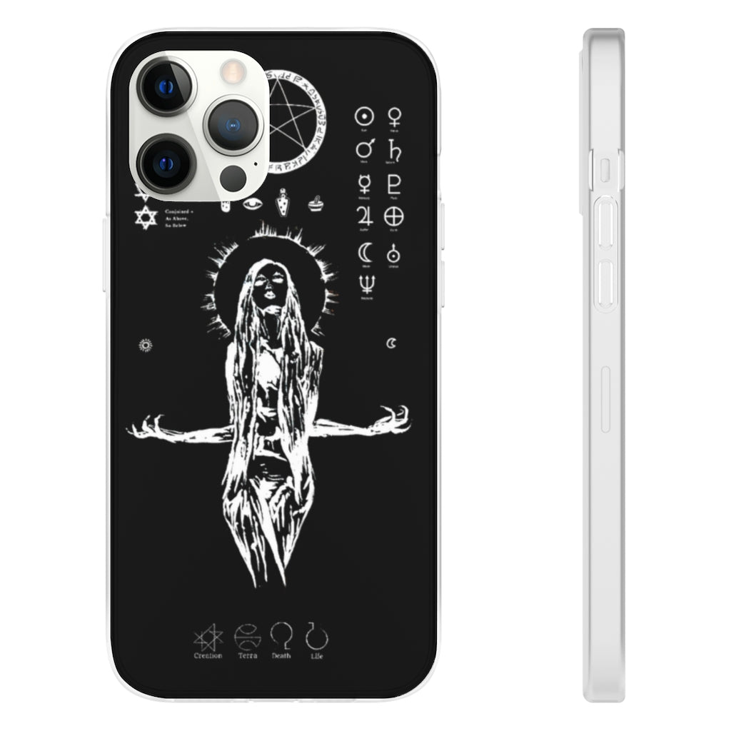 Flexi Cases - Her divine power. Black version. mobile phone case, iPhone case, Samsung case, mobile accessory.