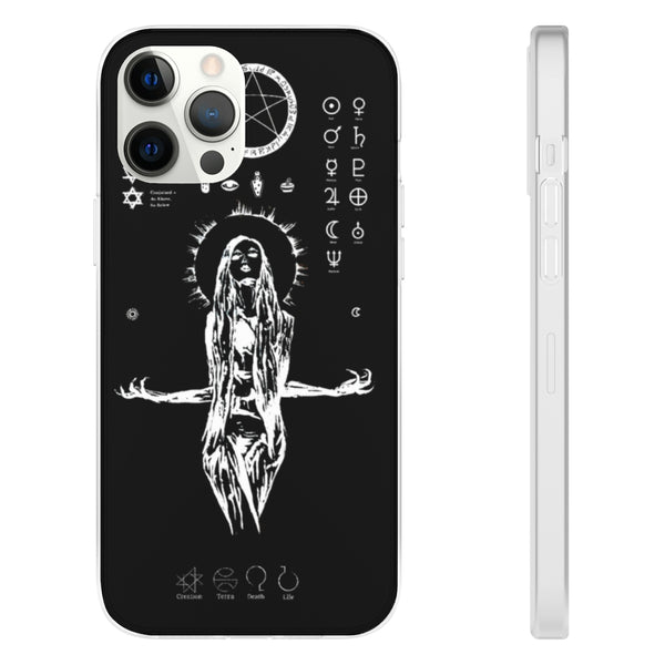 Flexi Cases - Her divine power. Black version. mobile phone case, iPhone case, Samsung case, mobile accessory.