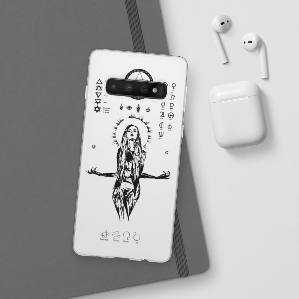 Flexi Cases - Her divine power. White version. mobile phone case, iPhone case, Samsung case, mobile accessory.