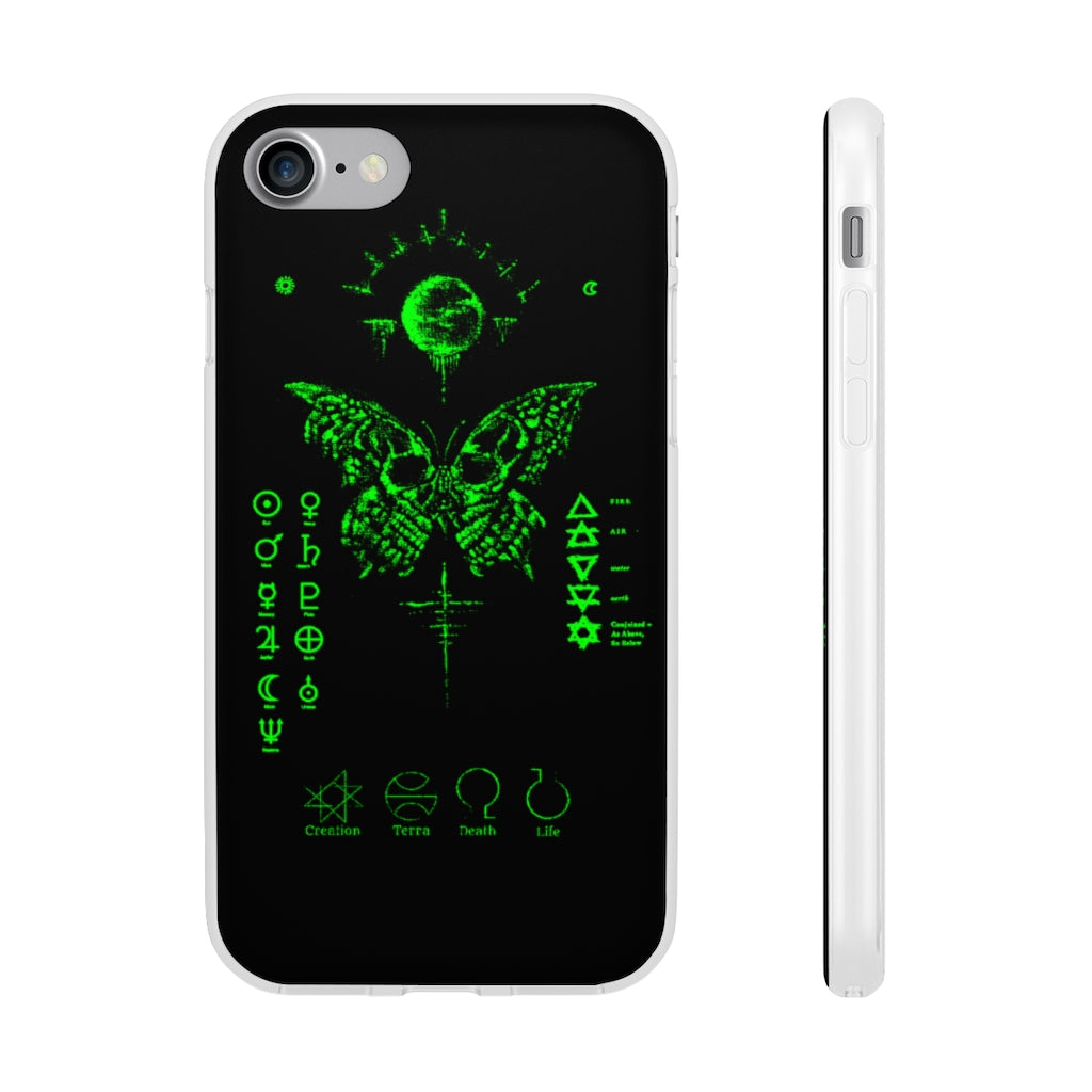 Flexi Cases - The deathly butterfly. mobile phone case, iPhone case, Samsung case, mobile accessory.