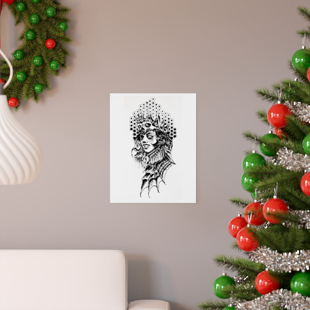 Lilith the supreme empress of Hell - Premium Matte vertical posters. Art Print, Wall Art, Gothic Home Decor.