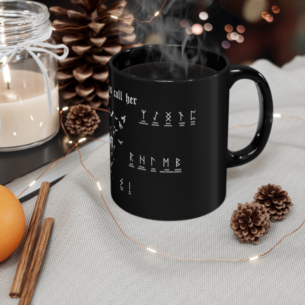 The ravens call her mug - 11oz Black Mug