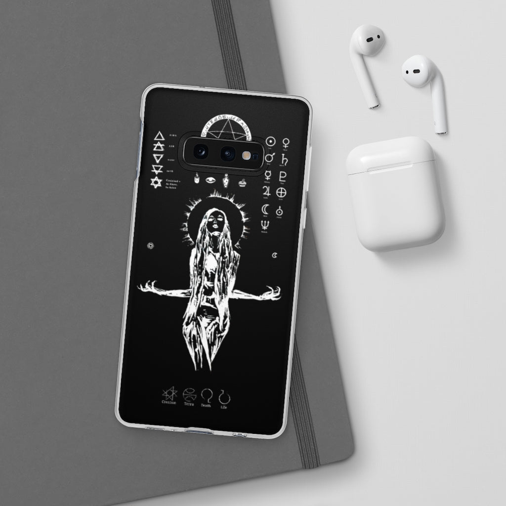 Flexi Cases - Her divine power. Black version. mobile phone case, iPhone case, Samsung case, mobile accessory.
