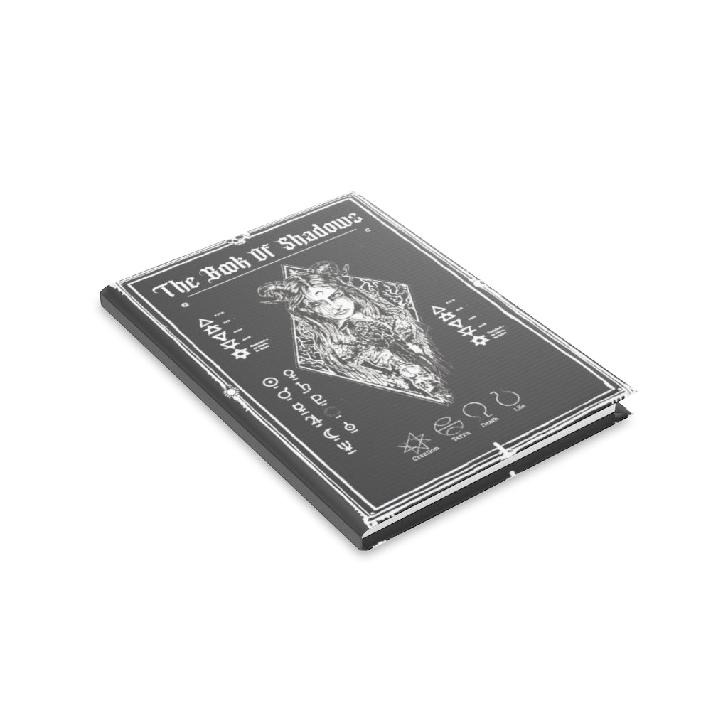 Hardcover Notebook. The Book Of Shadows - The Raven witch. Spell Book. Lined, grid, blank journal.