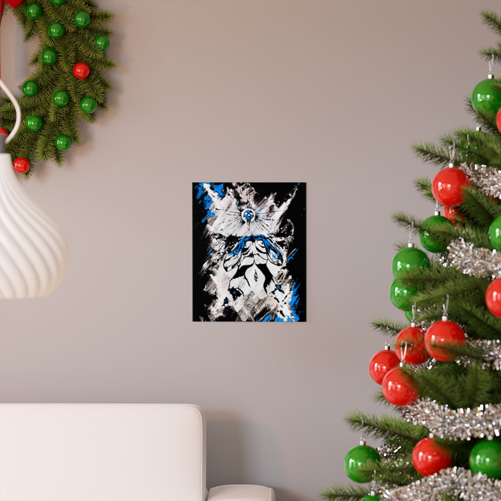 Copy of Let the sun scream down on her. Ice blue - Premium Matte vertical posters