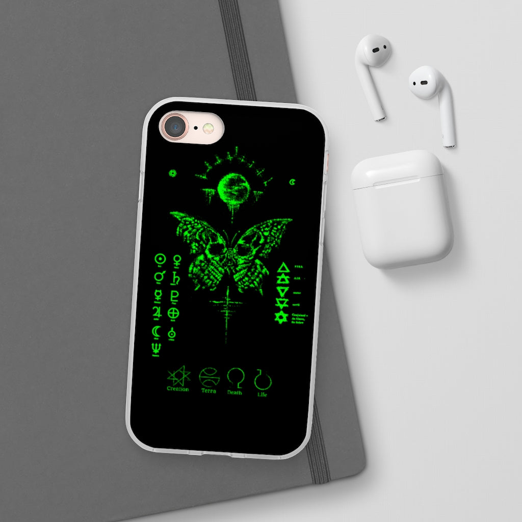 Flexi Cases - The deathly butterfly. mobile phone case, iPhone case, Samsung case, mobile accessory.
