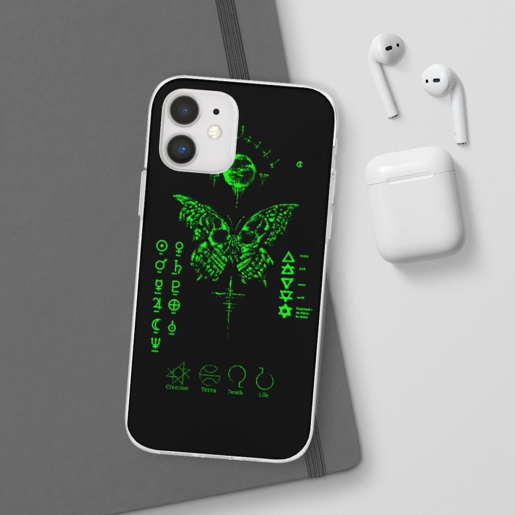 Flexi Cases - The deathly butterfly. mobile phone case, iPhone case, Samsung case, mobile accessory.