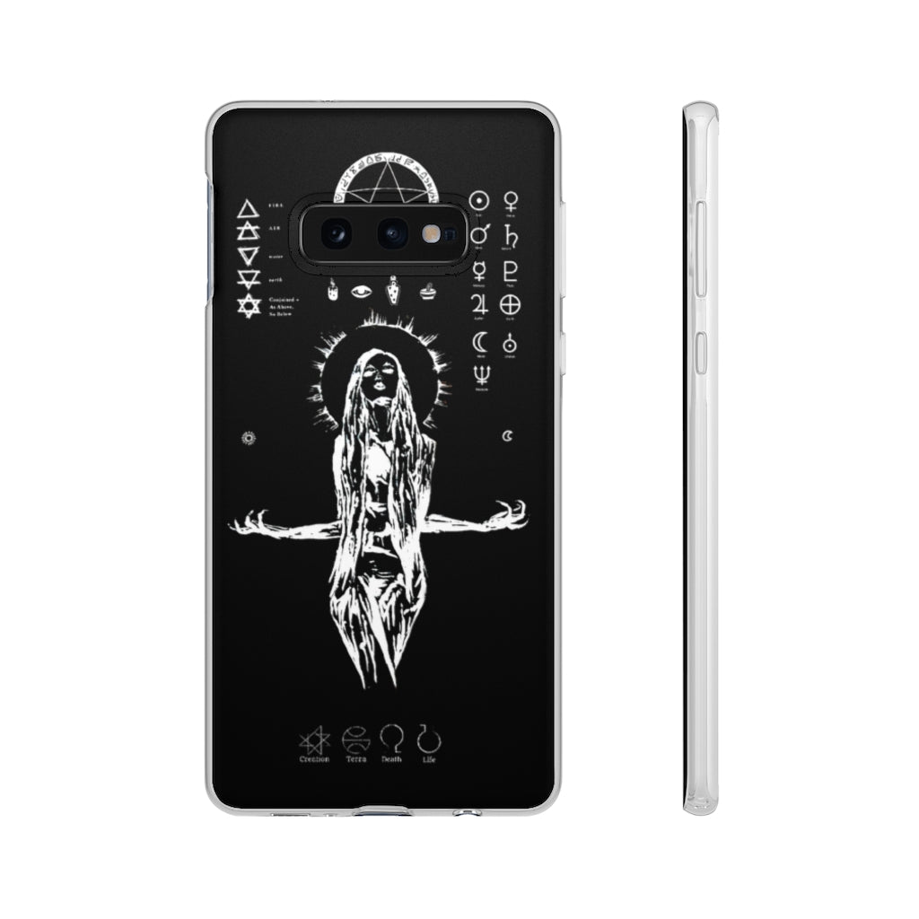 Flexi Cases - Her divine power. Black version. mobile phone case, iPhone case, Samsung case, mobile accessory.