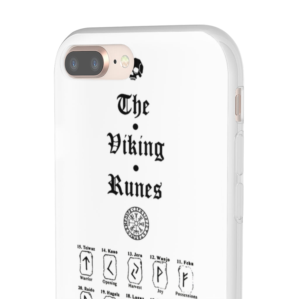 Flexi Cases - The Viking runes. White version. mobile phone case, iPhone case, Samsung case, mobile accessory. Norse. Viking. pagan