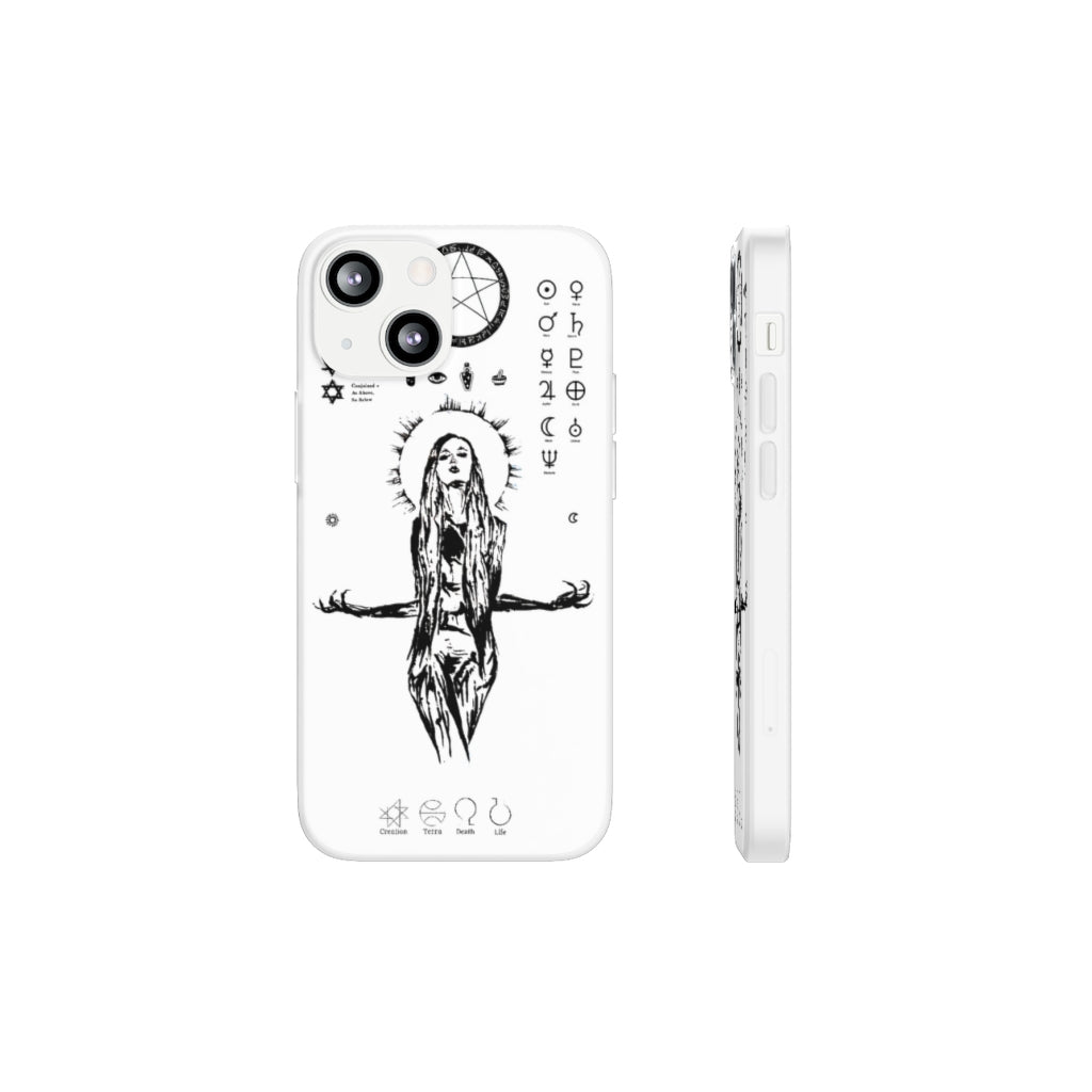 Flexi Cases - Her divine power. White version. mobile phone case, iPhone case, Samsung case, mobile accessory.