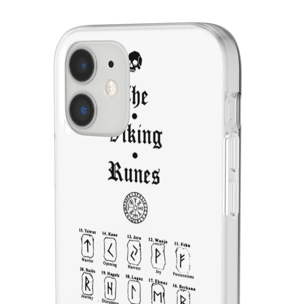 Flexi Cases - The Viking runes. White version. mobile phone case, iPhone case, Samsung case, mobile accessory. Norse. Viking. pagan