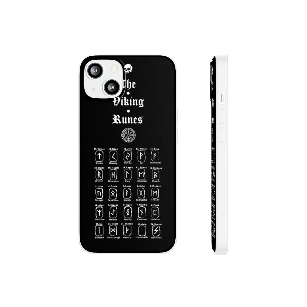 Flexi Cases - The Viking runes. White version. mobile phone case, iPhone case, Samsung case, mobile accessory. Norse. Viking. pagan
