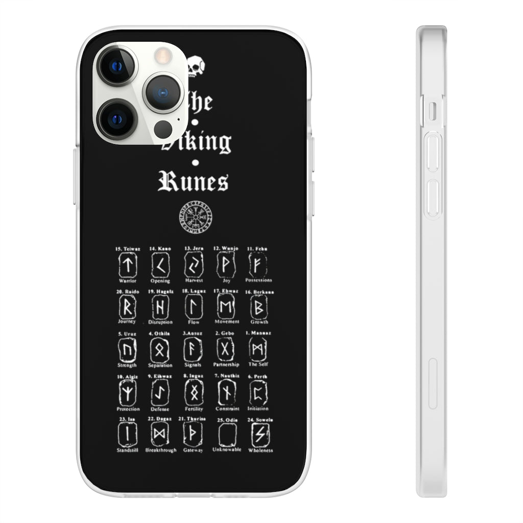 Flexi Cases - The Viking runes. White version. mobile phone case, iPhone case, Samsung case, mobile accessory. Norse. Viking. pagan