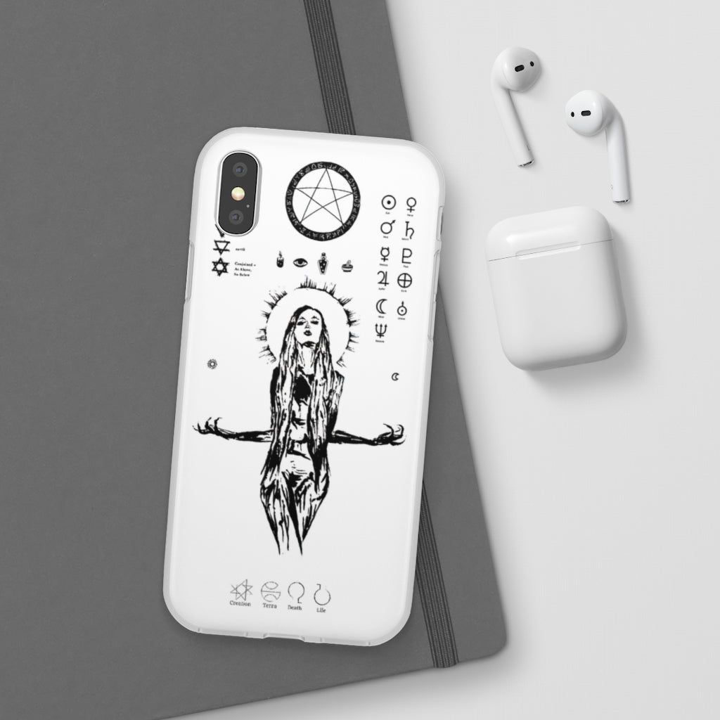 Flexi Cases - Her divine power. White version. mobile phone case, iPhone case, Samsung case, mobile accessory.