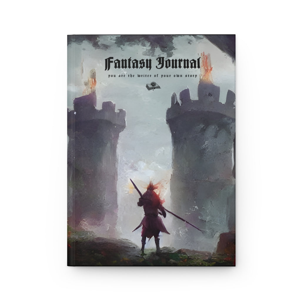 Fantasy Journal - Hardcover Journal Matte. The brave knight. Lined journal. Artistic and story writing journal.