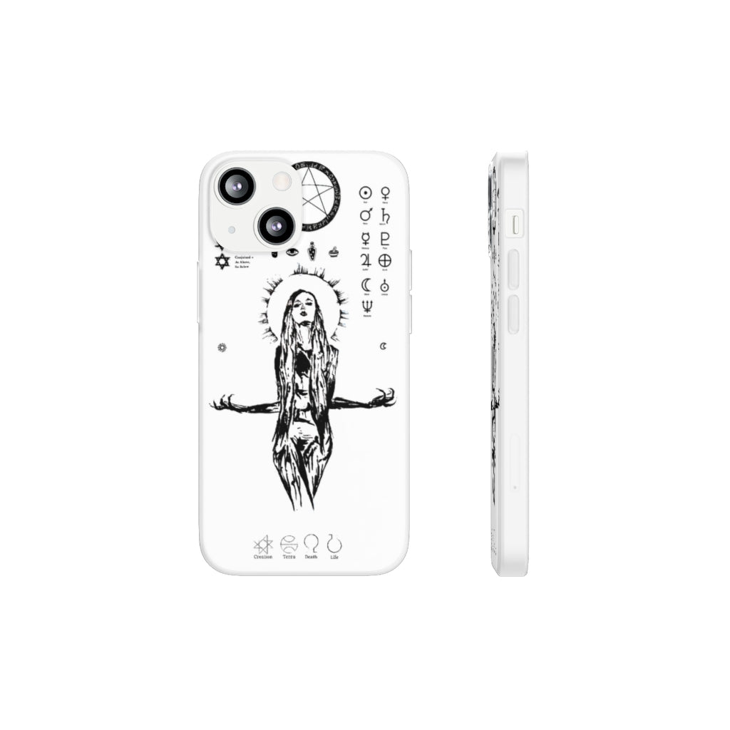Flexi Cases - Her divine power. White version. mobile phone case, iPhone case, Samsung case, mobile accessory.