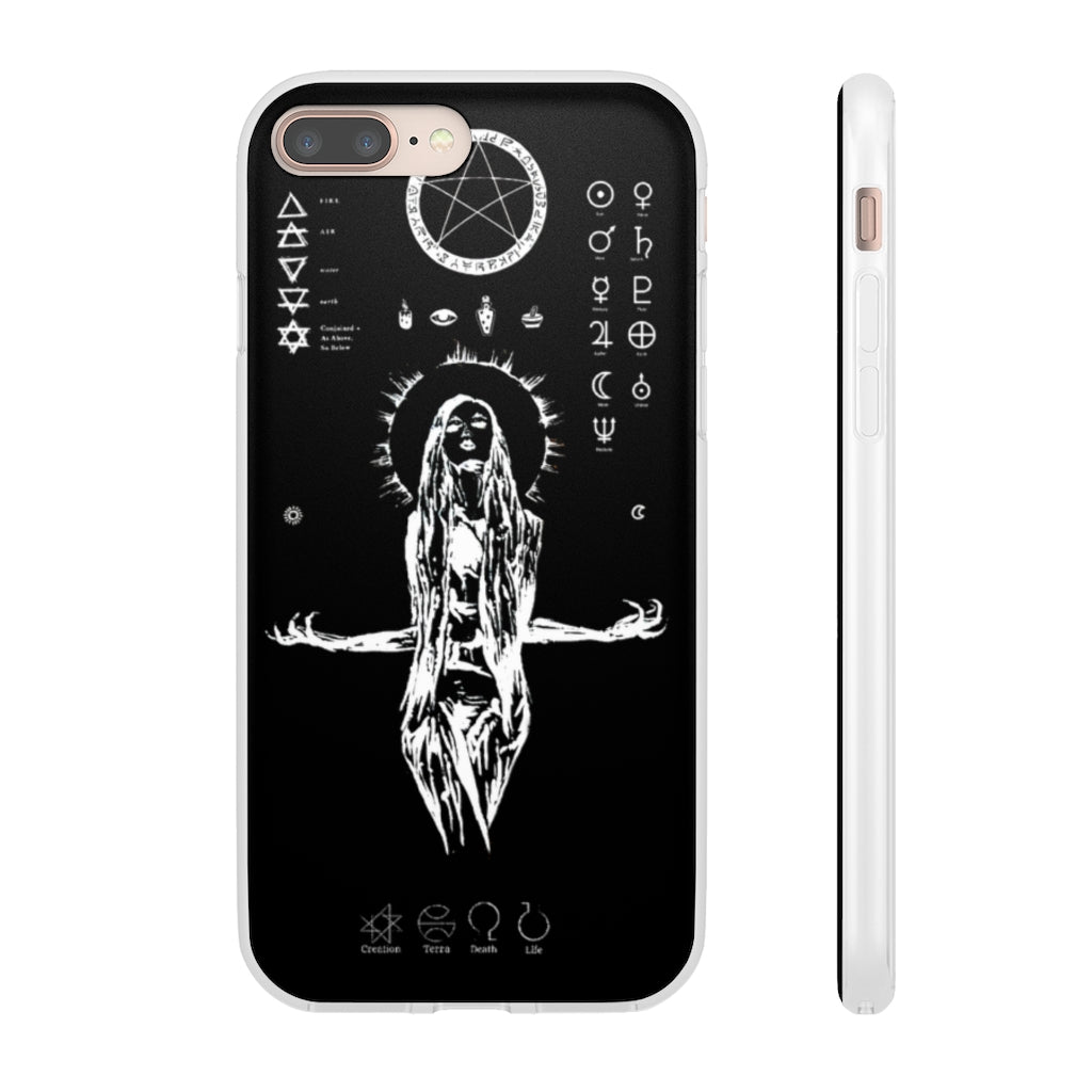 Flexi Cases - Her divine power. Black version. mobile phone case, iPhone case, Samsung case, mobile accessory.