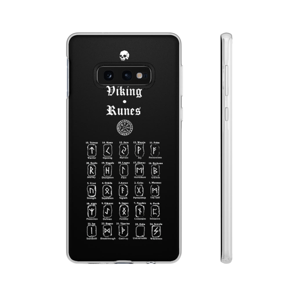Flexi Cases - The Viking runes. White version. mobile phone case, iPhone case, Samsung case, mobile accessory. Norse. Viking. pagan