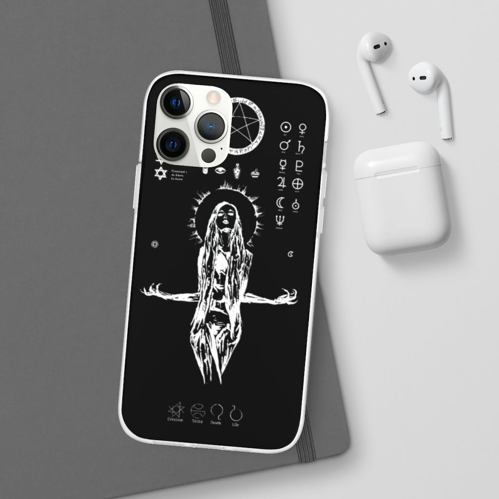 Flexi Cases - Her divine power. Black version. mobile phone case, iPhone case, Samsung case, mobile accessory.