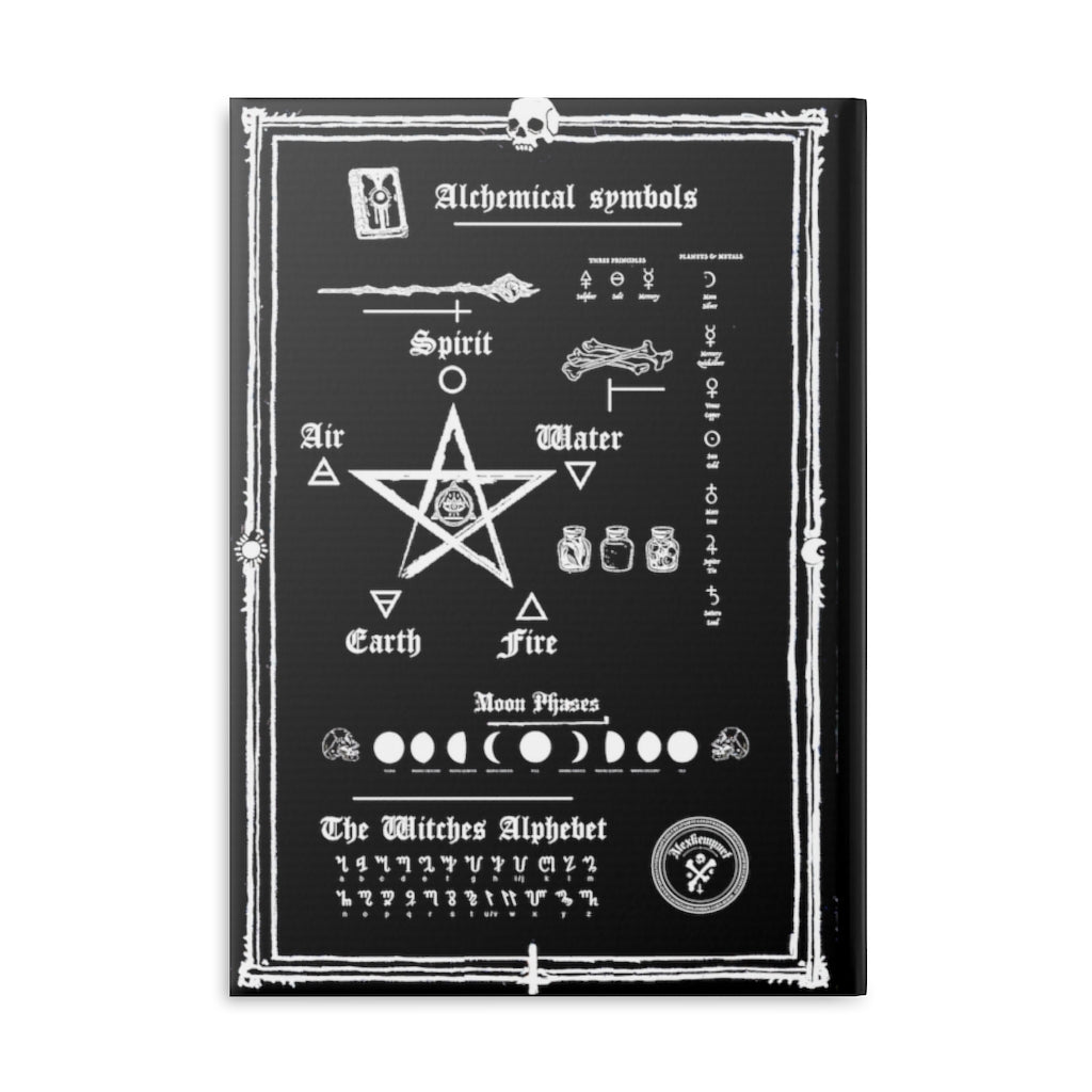 Hardcover Notebook. The Book Of Shadows - The Raven witch. Spell Book. Lined, grid, blank journal.