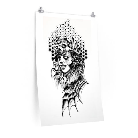 Lilith the supreme empress of Hell - Premium Matte vertical posters. Art Print, Wall Art, Gothic Home Decor.
