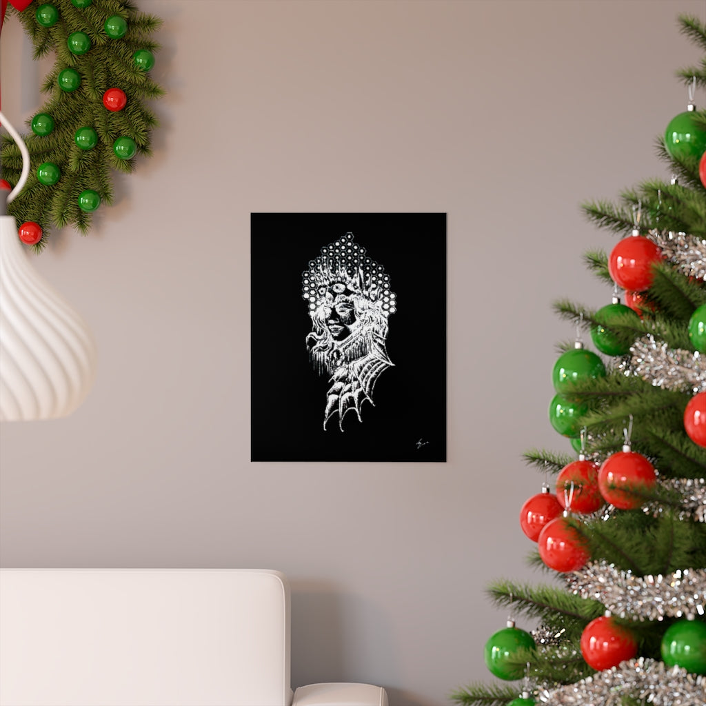 Copy of Lilith the supreme empress of Hell - Premium Matte vertical posters. Art Print, Wall Art, Gothic Home Decor.