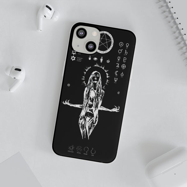 Flexi Cases - Her divine power. Black version. mobile phone case, iPhone case, Samsung case, mobile accessory.