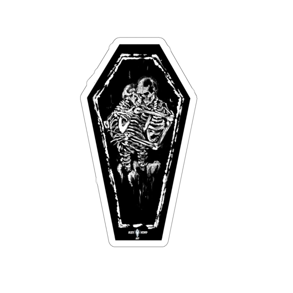 My love for you will never die - Vintage black and white. Kiss-Cut Stickers