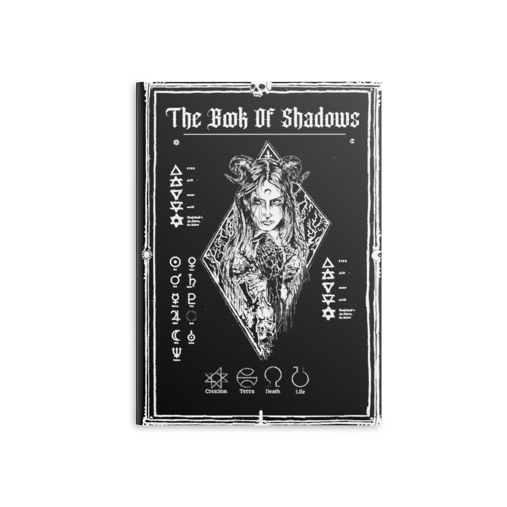 Hardcover Notebook. The Book Of Shadows - The Raven witch. Spell Book. Lined, grid, blank journal.