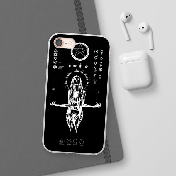 Flexi Cases - Her divine power. Black version. mobile phone case, iPhone case, Samsung case, mobile accessory.