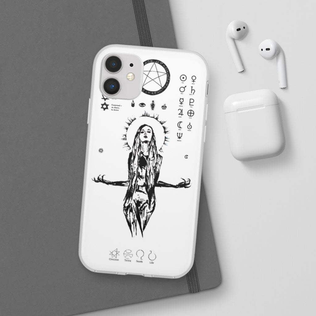 Flexi Cases - Her divine power. White version. mobile phone case, iPhone case, Samsung case, mobile accessory.