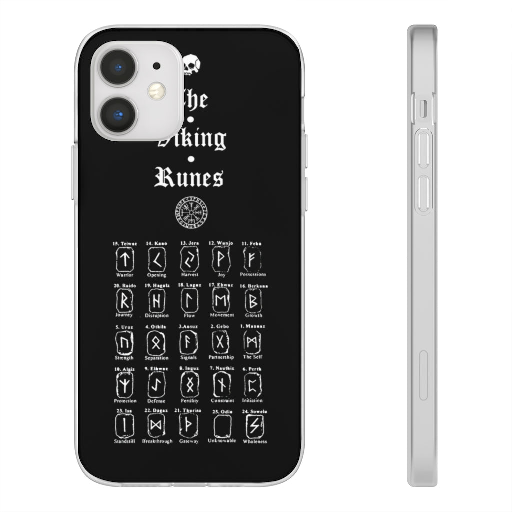 Flexi Cases - The Viking runes. White version. mobile phone case, iPhone case, Samsung case, mobile accessory. Norse. Viking. pagan