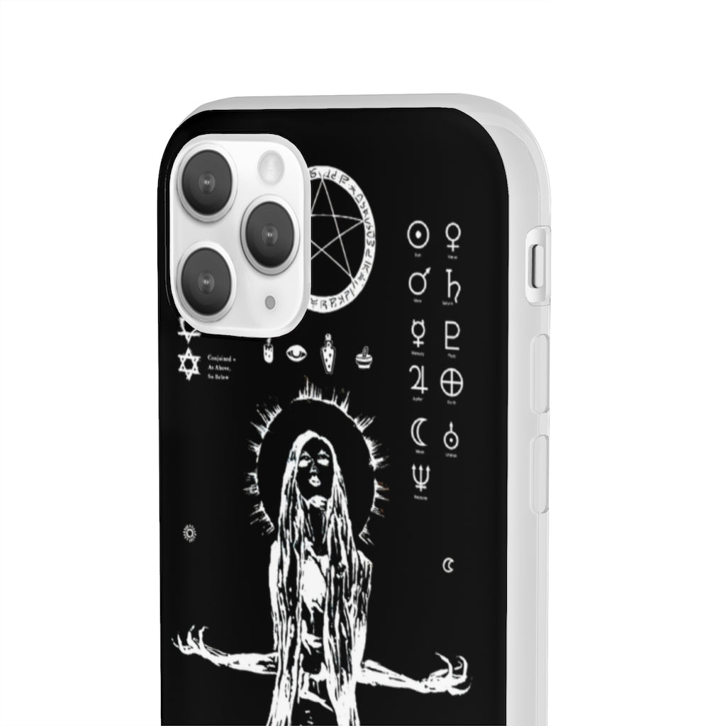 Flexi Cases - Her divine power. Black version. mobile phone case, iPhone case, Samsung case, mobile accessory.
