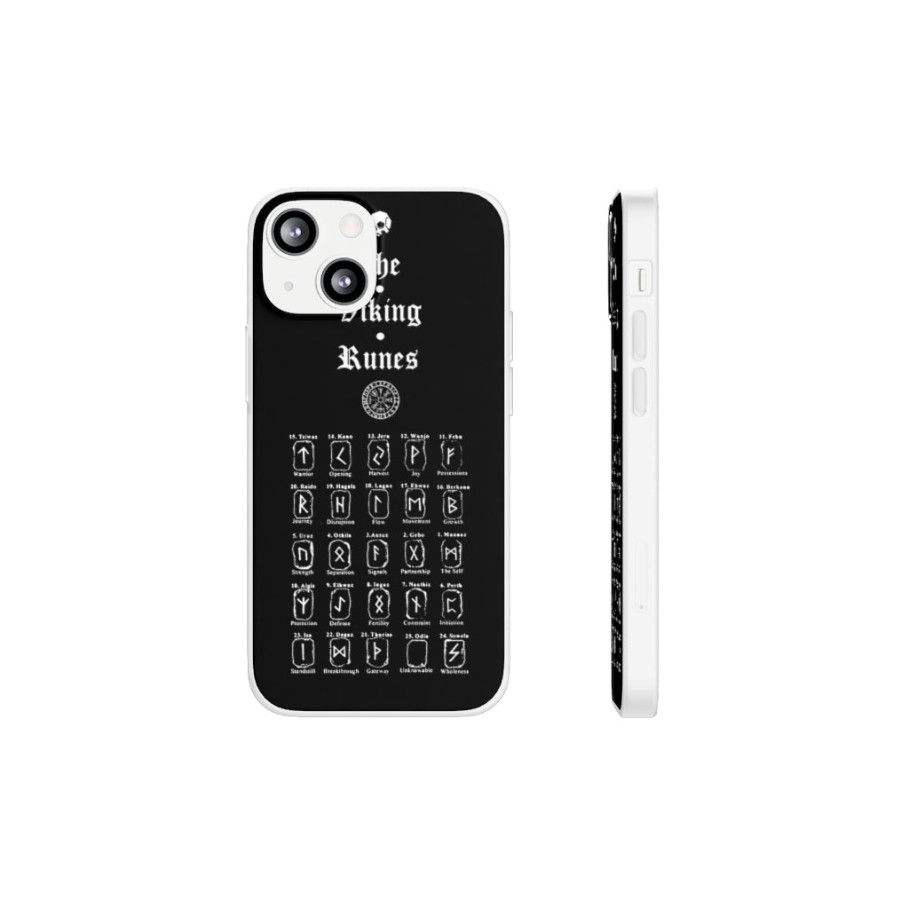 Flexi Cases - The Viking runes. White version. mobile phone case, iPhone case, Samsung case, mobile accessory. Norse. Viking. pagan