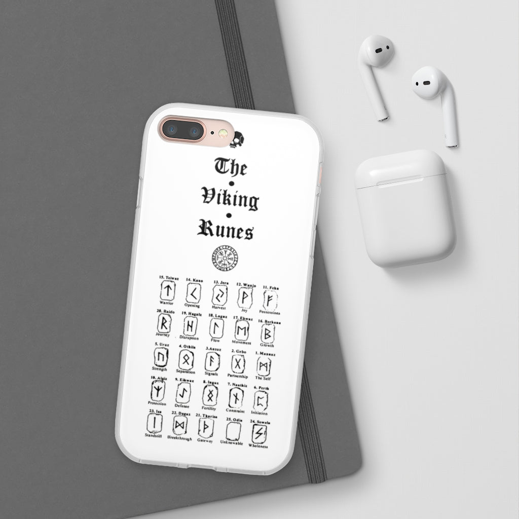 Flexi Cases - The Viking runes. White version. mobile phone case, iPhone case, Samsung case, mobile accessory. Norse. Viking. pagan