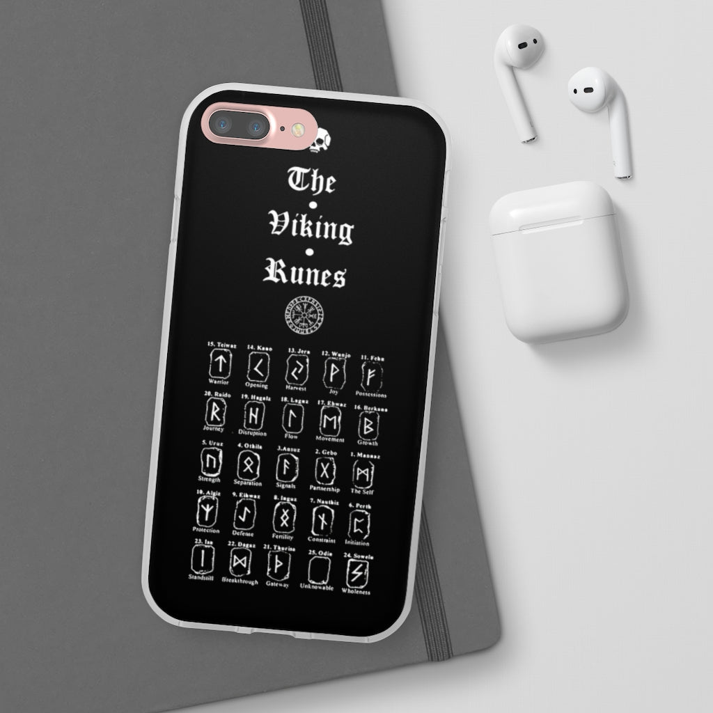 Flexi Cases - The Viking runes. White version. mobile phone case, iPhone case, Samsung case, mobile accessory. Norse. Viking. pagan