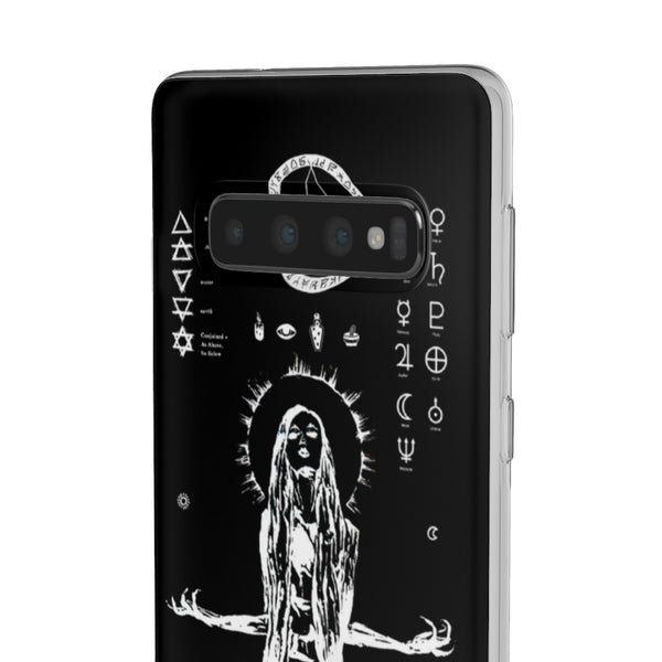 Flexi Cases - Her divine power. Black version. mobile phone case, iPhone case, Samsung case, mobile accessory.